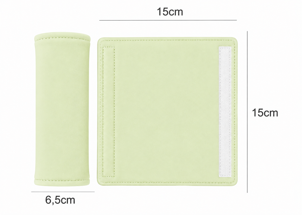 Kit para Bebê Conforto 3 Peças Dupla Face Verde Claro