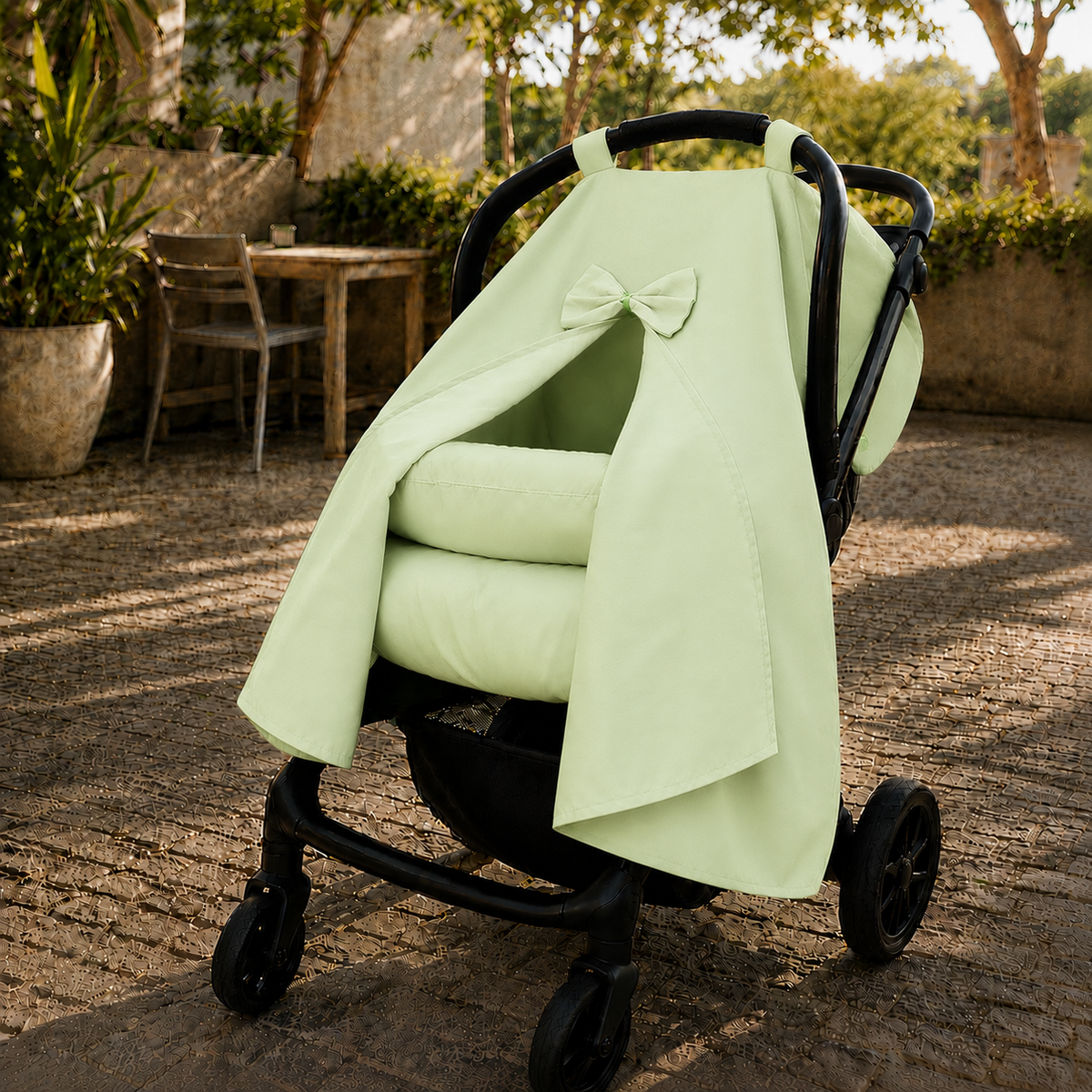 Capota para Bebê Conforto Tenda Dupla Face Verde Claro