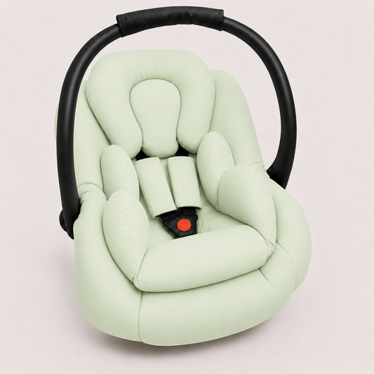 Kit para Bebê Conforto 3 Peças Dupla Face Verde Claro