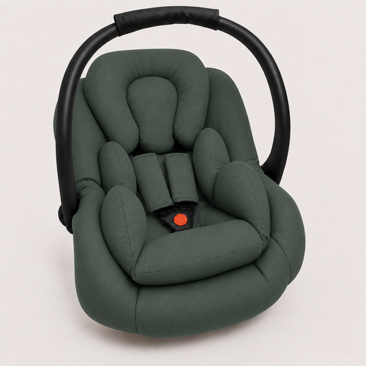 Kit para Bebê Conforto 3 Peças Dupla Face Verde Escuro