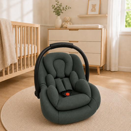 Kit para Bebê Conforto 3 Peças Dupla Face Verde Escuro