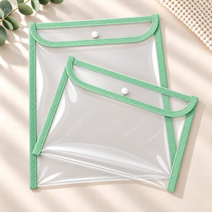 Kit com 2 Capas Organizadoras para Certidão e Documentos Verde Claro