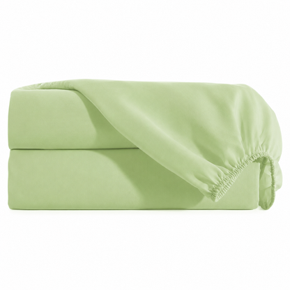 Lençol Estampado para Mini Berço 100% Algodão Verde Claro