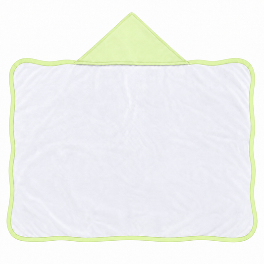 Toalha de Banho com Capuz Forrada Plush Atoalhado Premium 1M x 70cm Verde Claro
