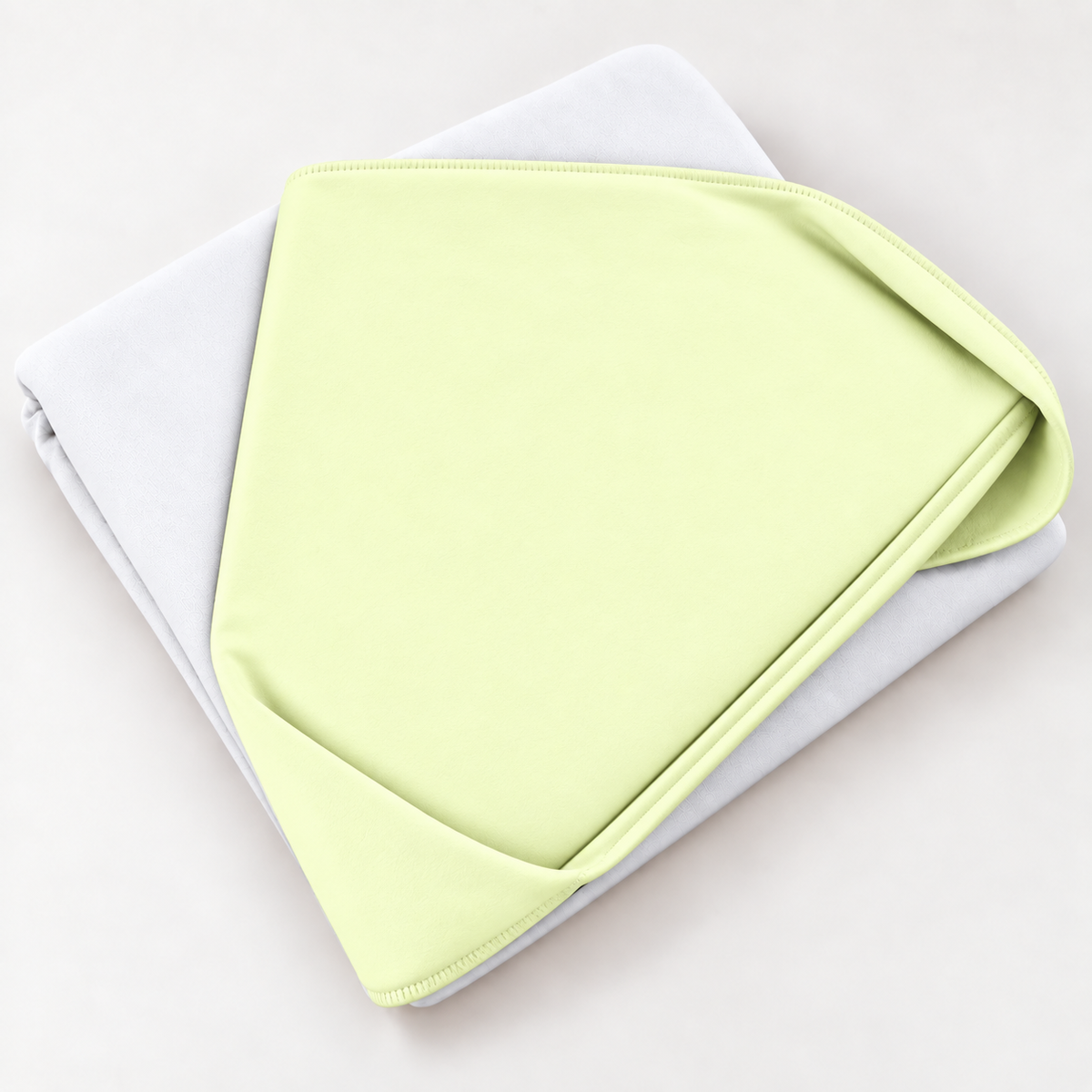 Toalha de Banho com Capuz Forrada Plush Atoalhado Premium 1M x 70cm Verde Claro