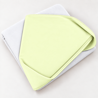 Toalha de Banho com Capuz Forrada Plush Atoalhado Premium 1M x 70cm Verde Claro