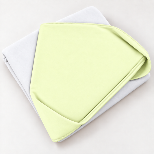 Toalha de Banho com Capuz Forrada Plush Atoalhado Premium 1M x 70cm Verde Claro
