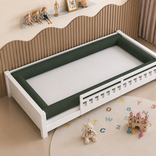 Kit Rolinhos 4 Peças para Cama Solteiro Verde Escuro