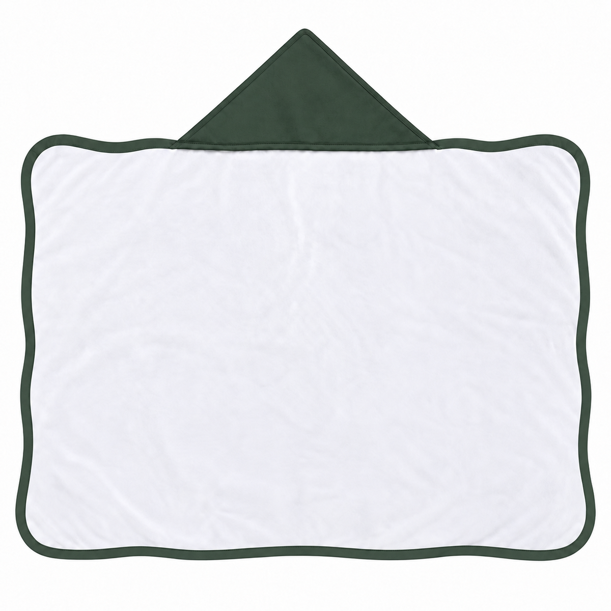 Toalha de Banho com Capuz Forrada Plush Atoalhado Premium 1M x 70cm Verde Escuro