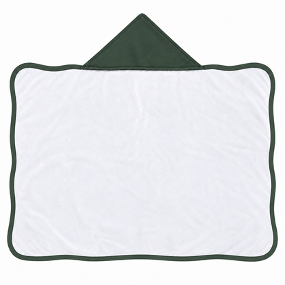 Toalha de Banho com Capuz Forrada Plush Atoalhado Premium 1M x 70cm Verde Escuro