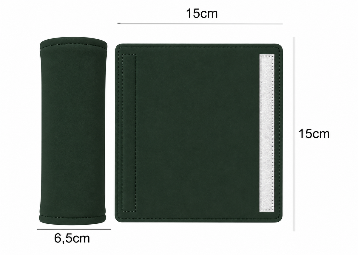 Kit para Bebê Conforto 4 Peças Dupla Face com Capota Tenda Verde Escuro