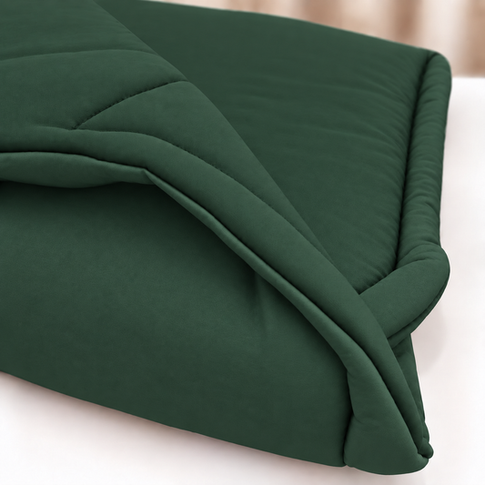 Edredom Estampado Dupla Face para Berço Americano Verde Escuro