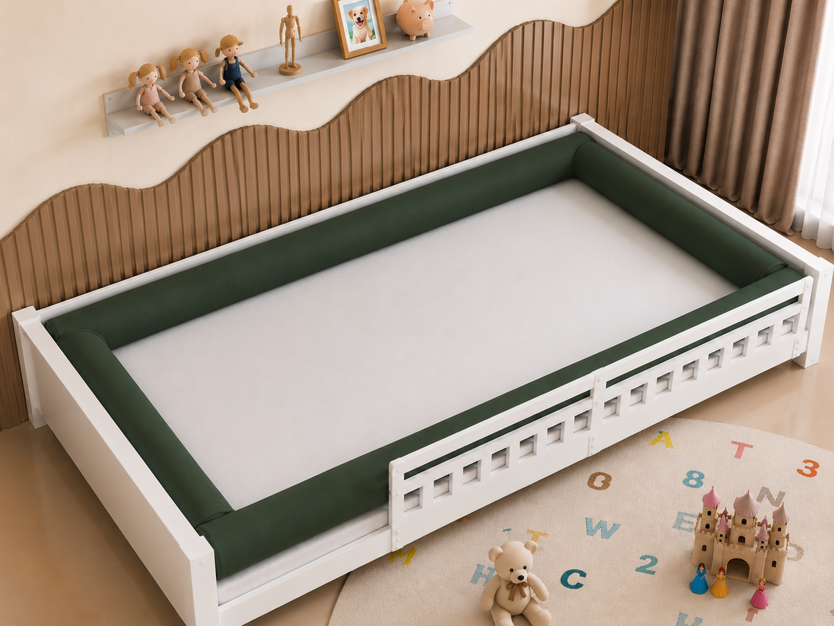 Kit Rolinhos 4 Peças para Cama Casal Verde Escuro