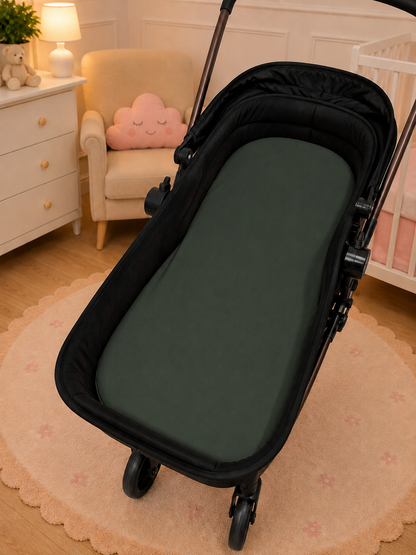 Colchão para Carrinho Moisés Premium 5cm Verde Escuro