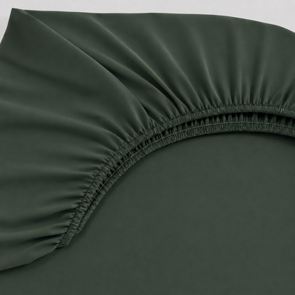 Lençol Estampado para Mini Berço 100% Algodão Verde Escuro