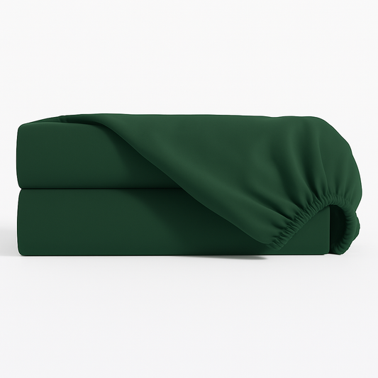 Lençol Estampado para Mini Berço 100% Algodão Verde Escuro