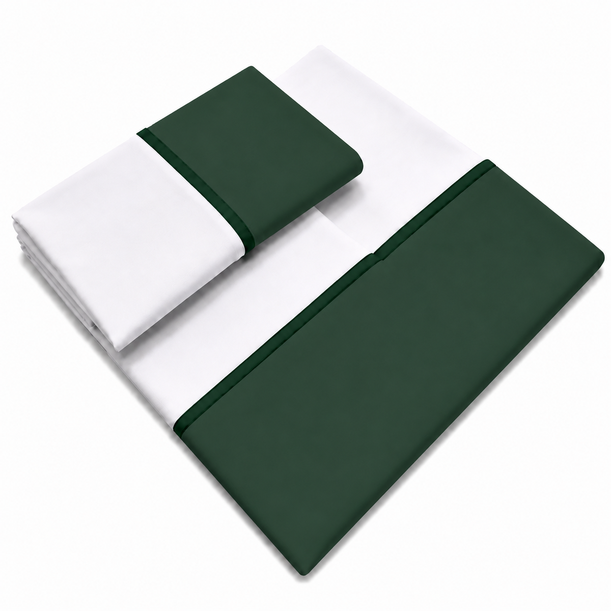 Jogo de Lençol para Berço Padrão 3 Peças Verde Escuro | Percal Premium