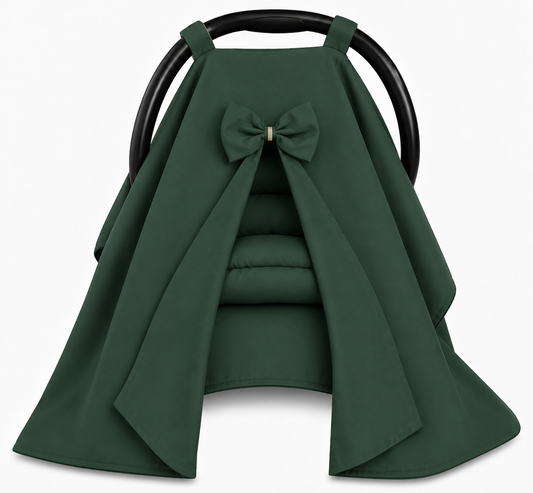 Capota para Bebê Conforto Tenda Dupla Face Verde Escuro