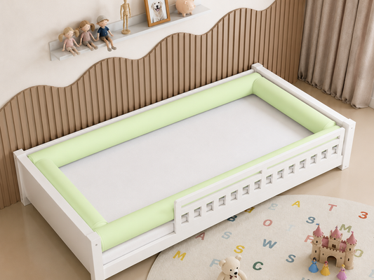 Kit Rolinhos 4 Peças para Cama Solteiro Verde Claro