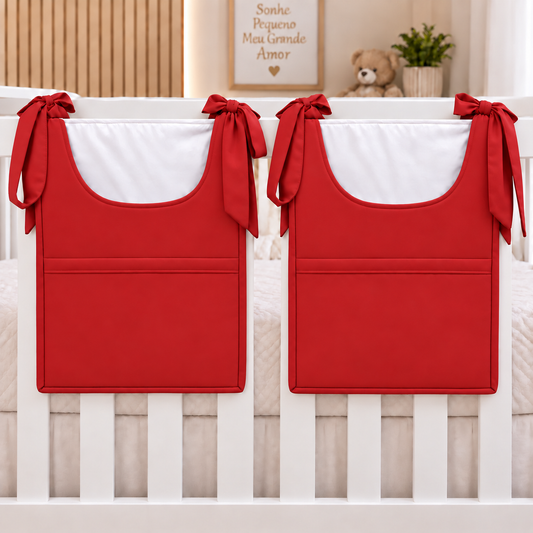 Porta Fraldas ou Porta Treco de Varal Vermelho