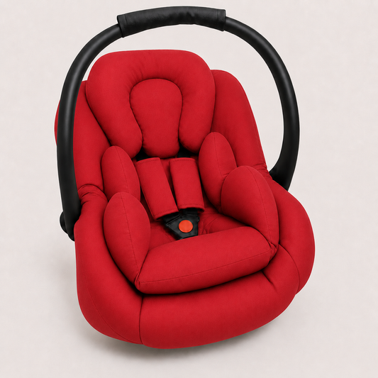 Kit para Bebê Conforto 3 Peças Dupla Face Vermelho