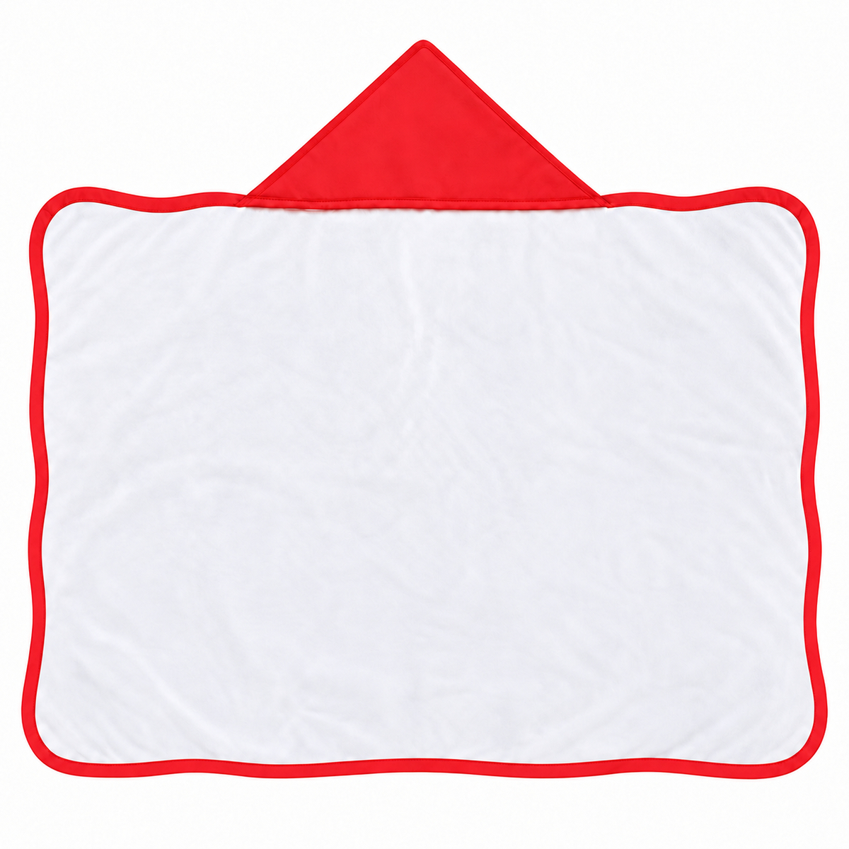 Toalha de Banho com Capuz Forrada Plush Atoalhado Premium 1M x 70cm Vermelho