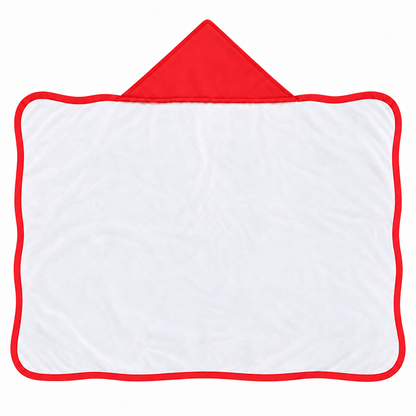 Toalha de Banho com Capuz Forrada Plush Atoalhado Premium 1M x 70cm Vermelho