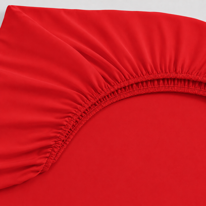 Lençol Estampado para Mini Berço 100% Algodão Vermelho