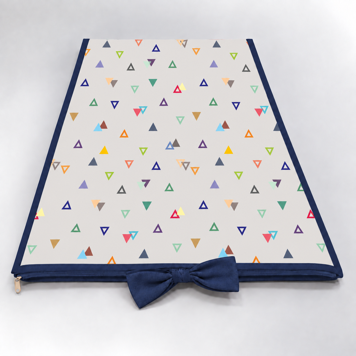 Trocador de Cômoda 70x45x3cm Vitória Cinza c/ Azul Marinho