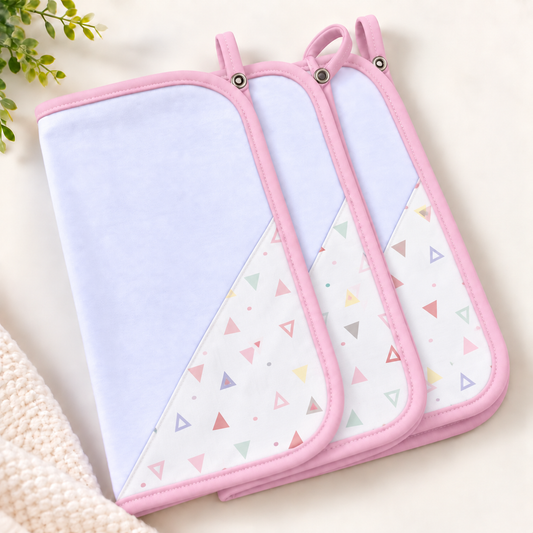 Toalha de Boca Malha Dupla Penteada Premium Vitória Rosa | Kit com 3 Unidades