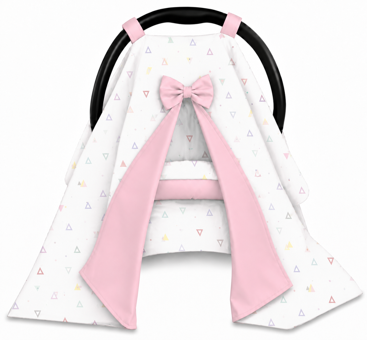 Capota para Bebê Conforto Tenda Dupla Face Vitória Rosa Verso Rosa