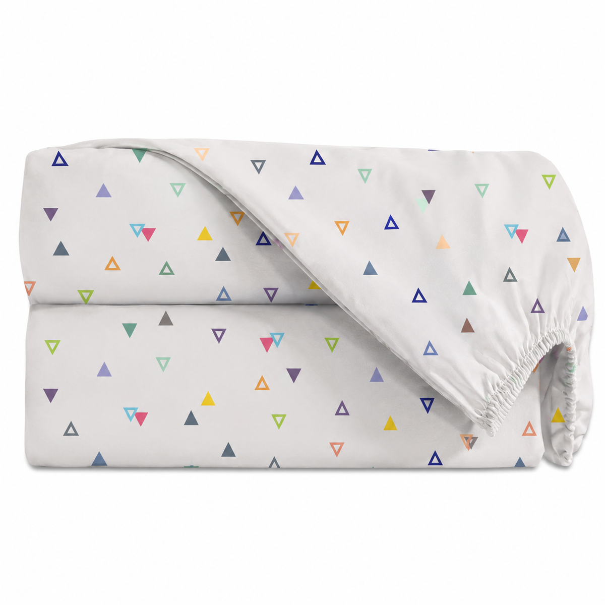 Lençol Estampado para Mini Berço 100% Algodão Vitória Cinza
