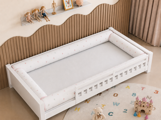 Kit Rolinhos 4 Peças para Cama Solteiro Vitória Rosa