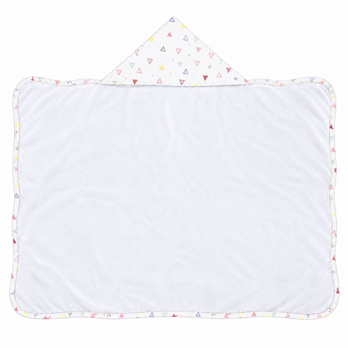 Toalha de Banho com Capuz Forrada Plush Atoalhado Premium 1M x 70cm Vitória Rosa