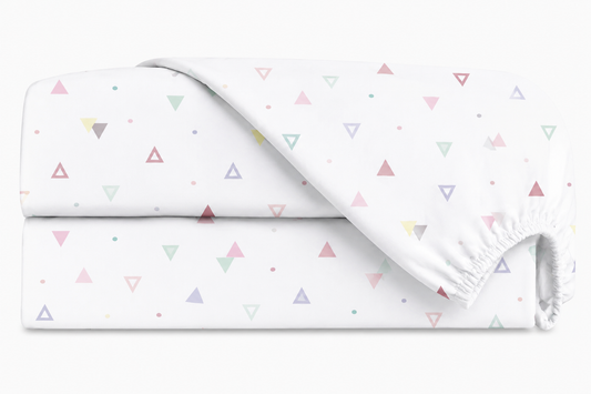 Lençol Estampado para Mini Berço 100% Algodão Vitória Rosa