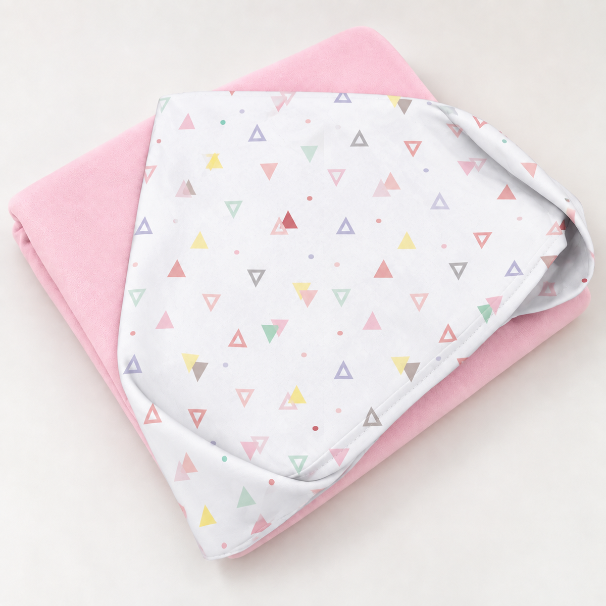 Toalha de Banho com Capuz Forrada Plush Atoalhado Premium 1M x 70cm Vitória Rosa