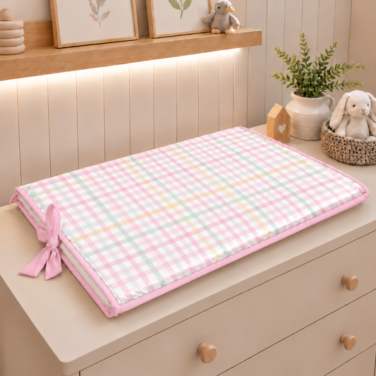 Trocador de Cômoda 70x45x3cm Xadrez Rosa