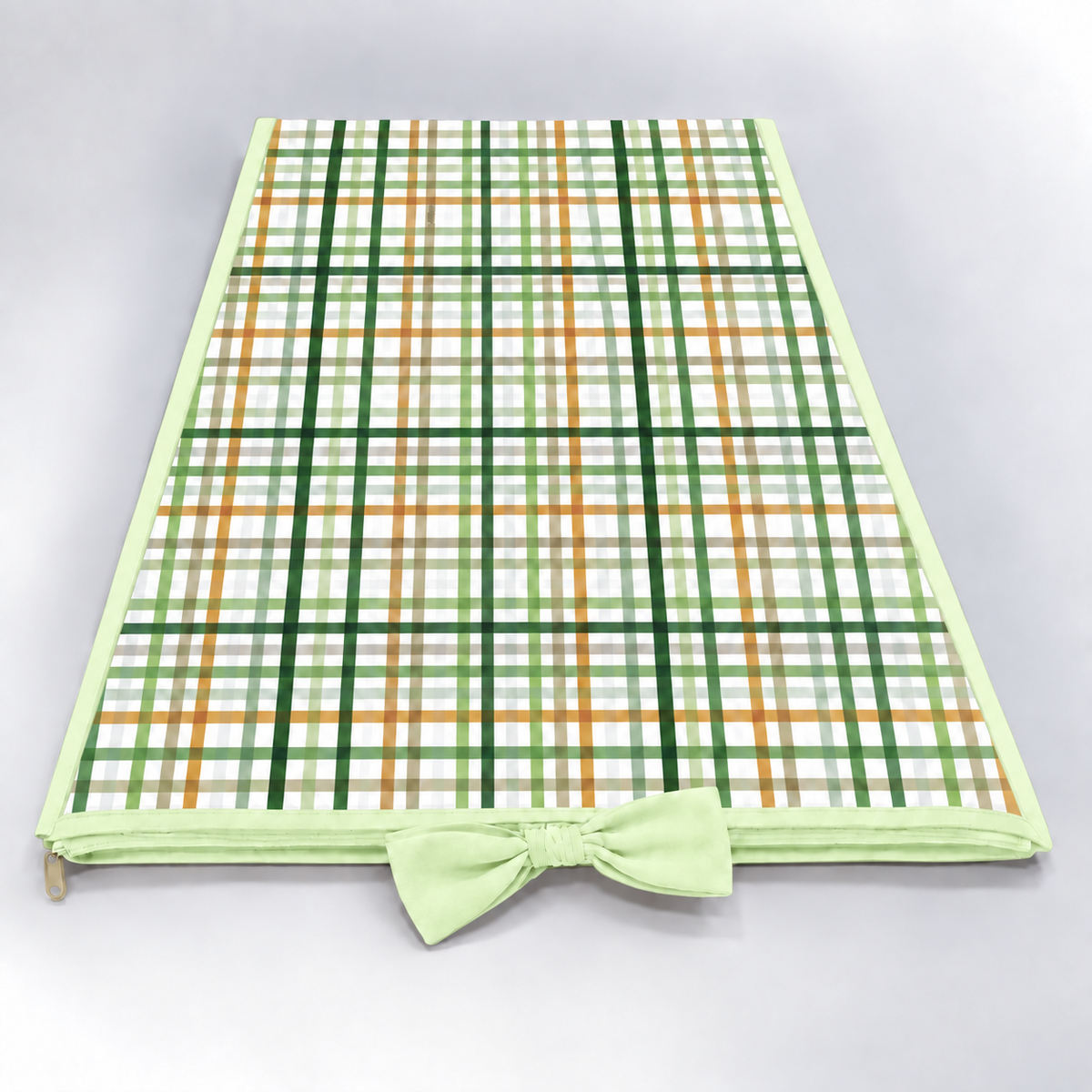 Trocador de Cômoda 70x45x3cm Xadrez Verde c/ Verde Claro