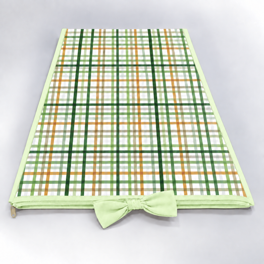 Trocador de Cômoda 70x45x3cm Xadrez Verde c/ Verde Claro