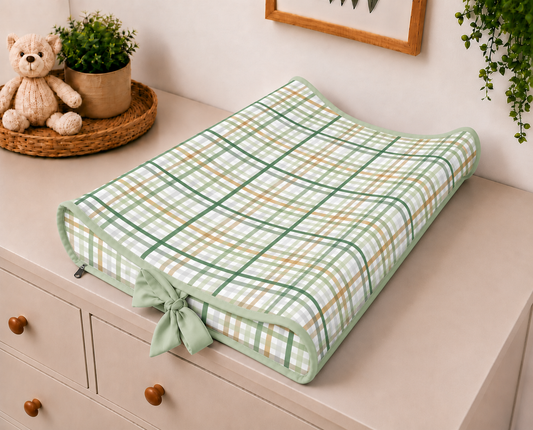 Trocador de Cômoda Americano Xadrez Verde c/ Verde