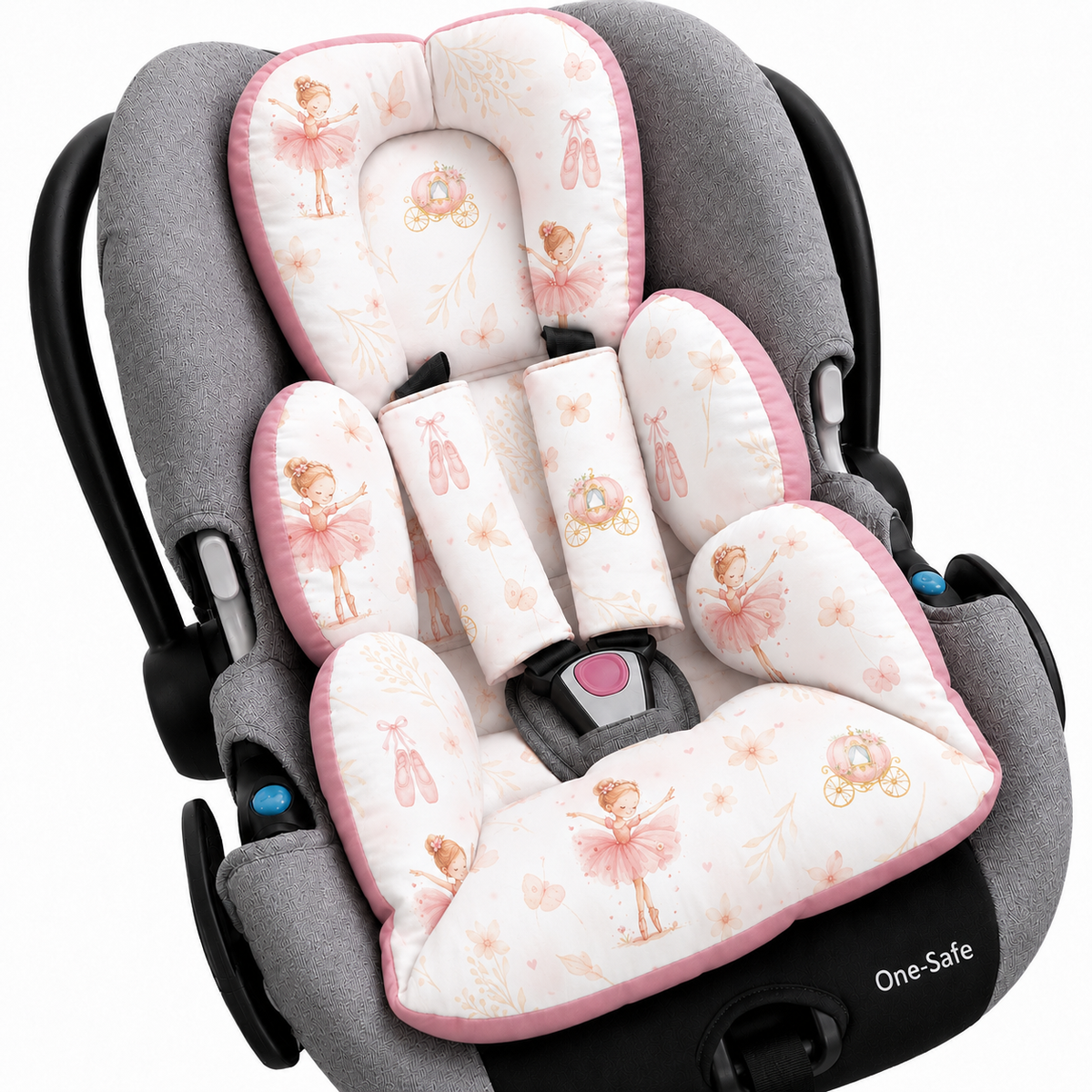 Kit Colchonetes 7 Peças para Carrinho & Bebê Conforto Bailarina