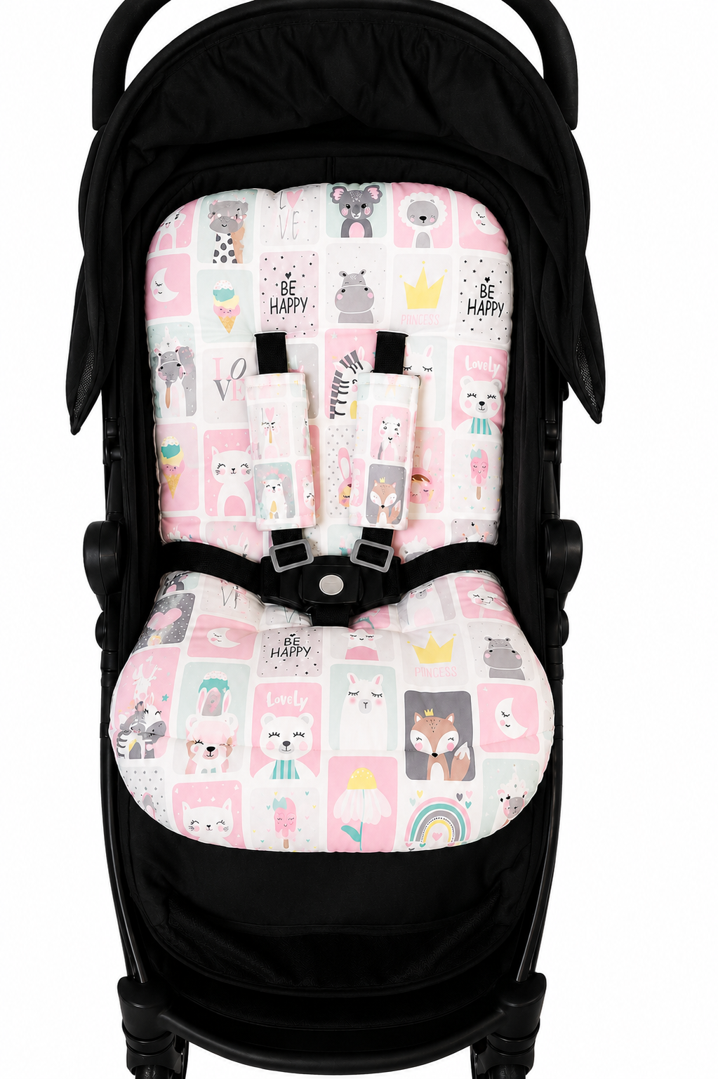 Colchonete para Carrinho Bichos Rosa