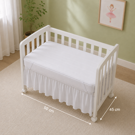 Protetor Acolchoado Impermeável para Colchão de Mini Berço 86cm x 38cm